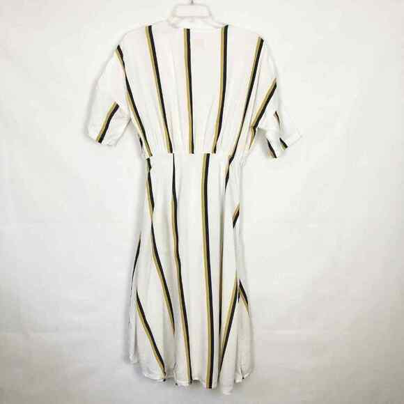 Sancia Anika Linen Blend Striped Midi Dress Size Small - Picture 9 of 16